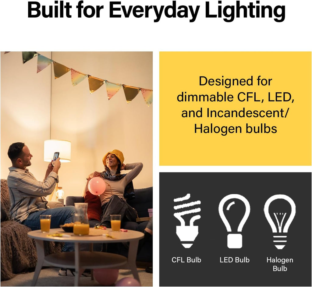 Legrand 450W Wide Slide LED Dimmer Light Switch 3-Way Tri-Color 1 Pack