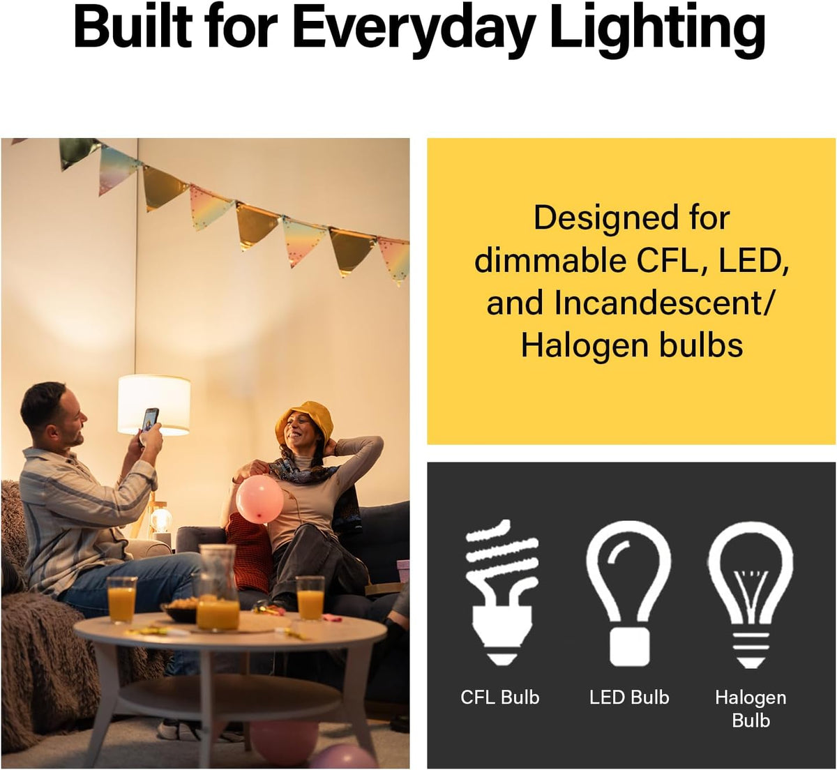 Legrand 450W Wide Slide LED Dimmer Light Switch 3-Way Tri-Color 1 Pack
