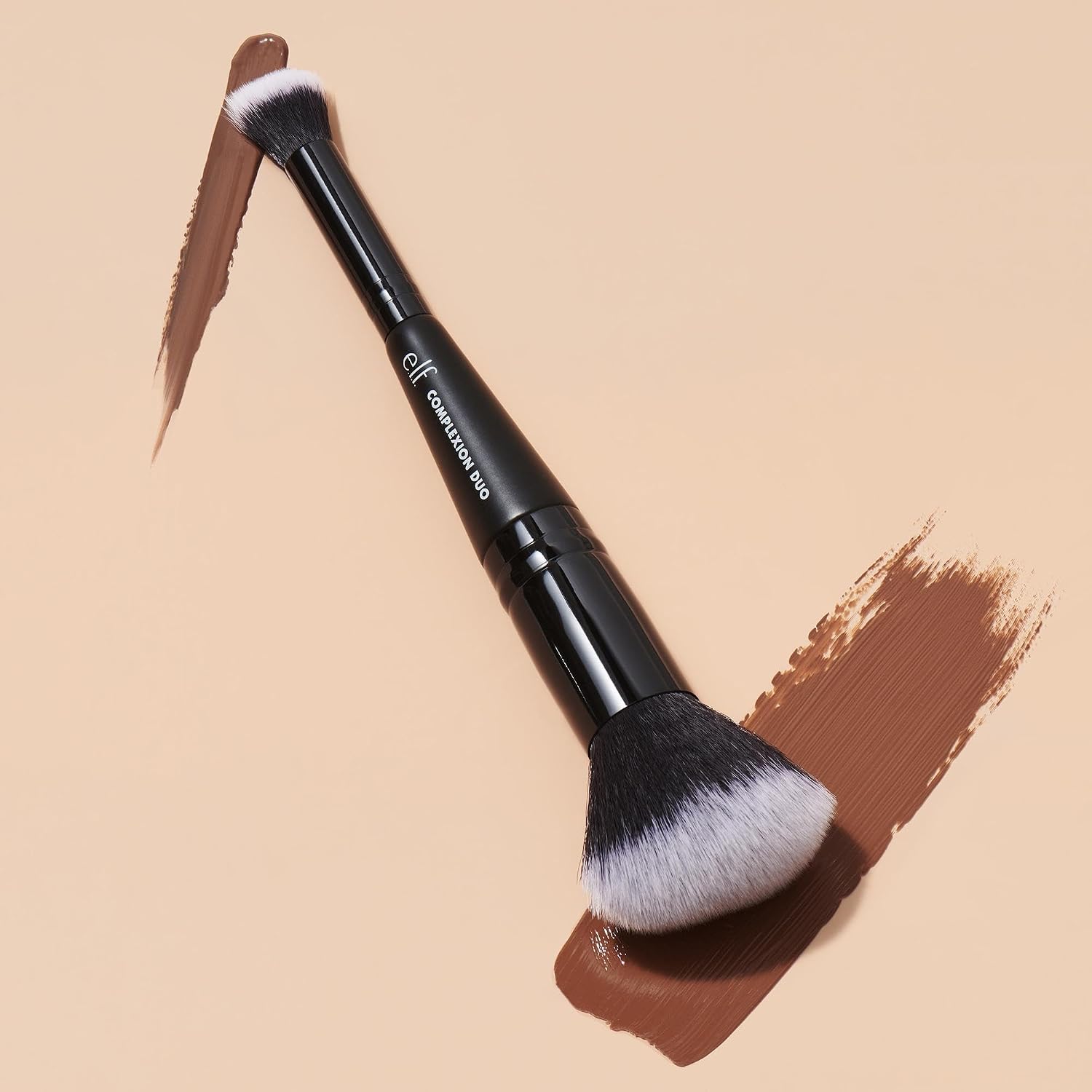 Complexion Duo Brush, Makeup Brush For Applying Foundation & Concealer, Creates An Airbrushed Finish, Made With