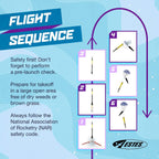 Vapor Flying Model Rocket Kit 7294 | Advanced Build, Black/Yellow & Black/Purple