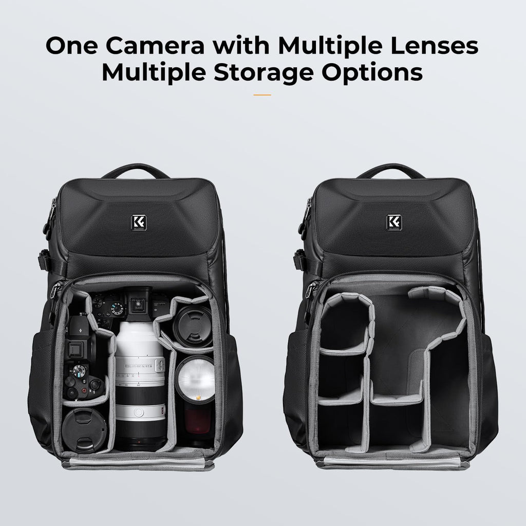 Camera Backpack Hard Shell 20L Photography Camera Bag | Hardshell Case, Tripod Holder, Laptop Compartment, B09