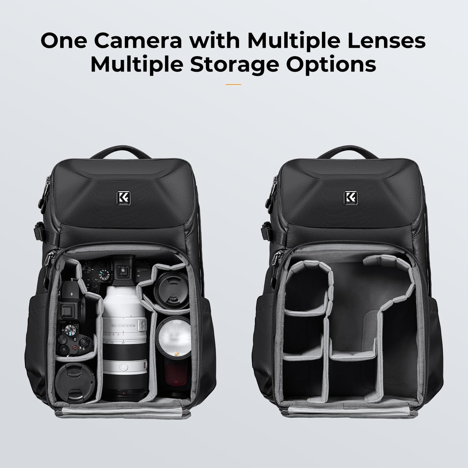 Camera Backpack Hard Shell 20L Photography Camera Bag | Hardshell Case, Tripod Holder, Laptop Compartment, B09