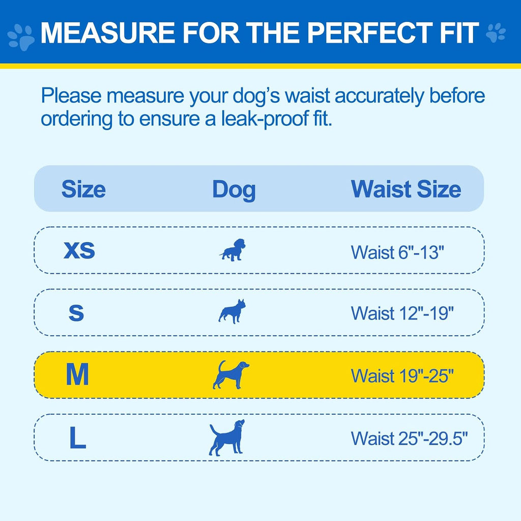 100 Count Dog Belly Bands for Male Dogs, Male Dog Diapers Disposable, Leakproof Dog Wraps with Wetness Indicator