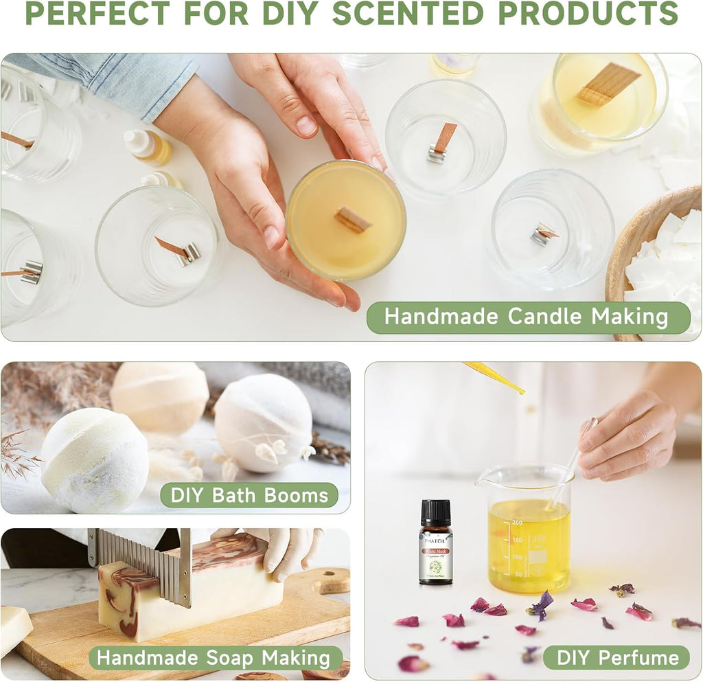 Coconut 20 Pcs Fragrance Oil Set, Premium Fragrance Oil, for Humidifier, DIY Candle & Soap Making Scent, Aromatherapy