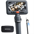 DEPSTECH 5" IPS Screen Articulating Borescope, Endoscope Camera with Light