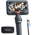 DEPSTECH 5" IPS Screen Articulating Borescope, Endoscope Camera with Light