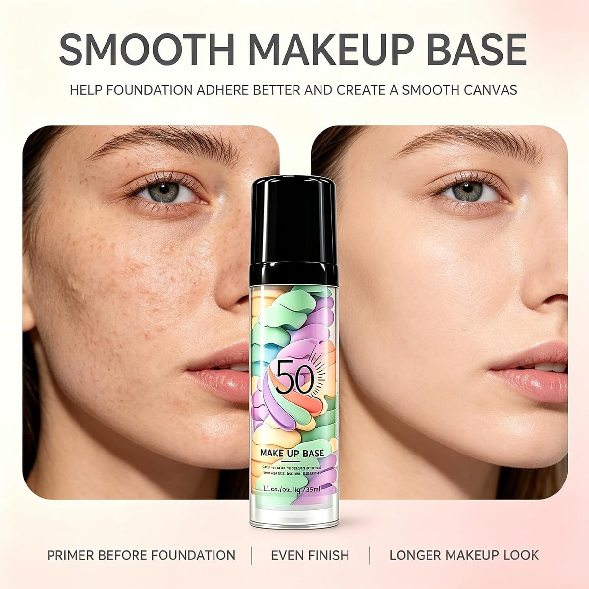 Face Primer SPF50 PA+, Color Correcting Makeup Primer, Sunscreen Face Cream