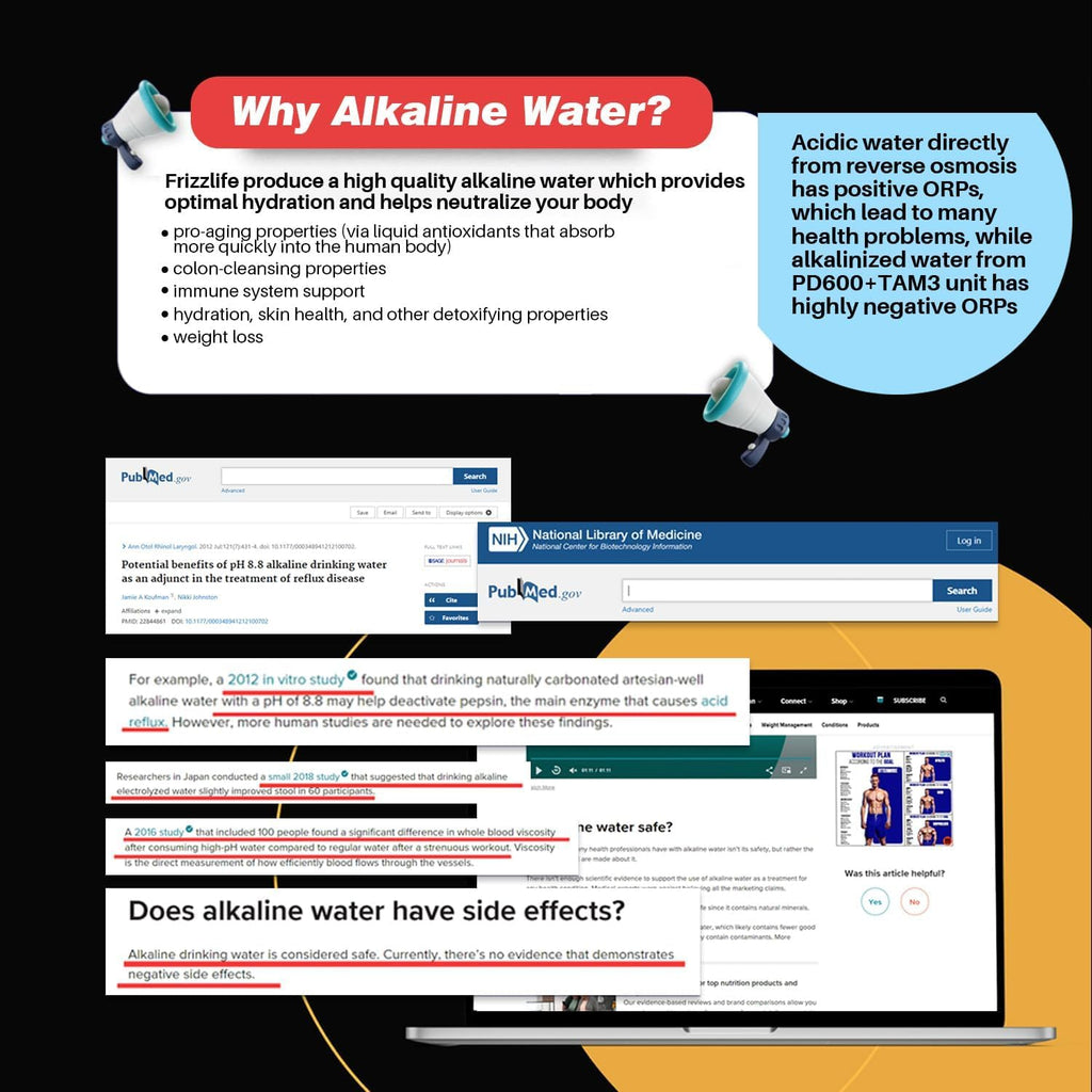 Reverse Osmosis Water Filter - Alkaline Mineral pH+, NSF/ANSI 58&53&42&372 Standard, 600GPD Tankless RO Reverse