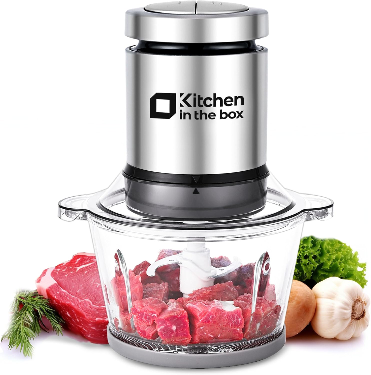 3cups Mini Food Processors,Small Meat Grinder & Food Chopper Electric