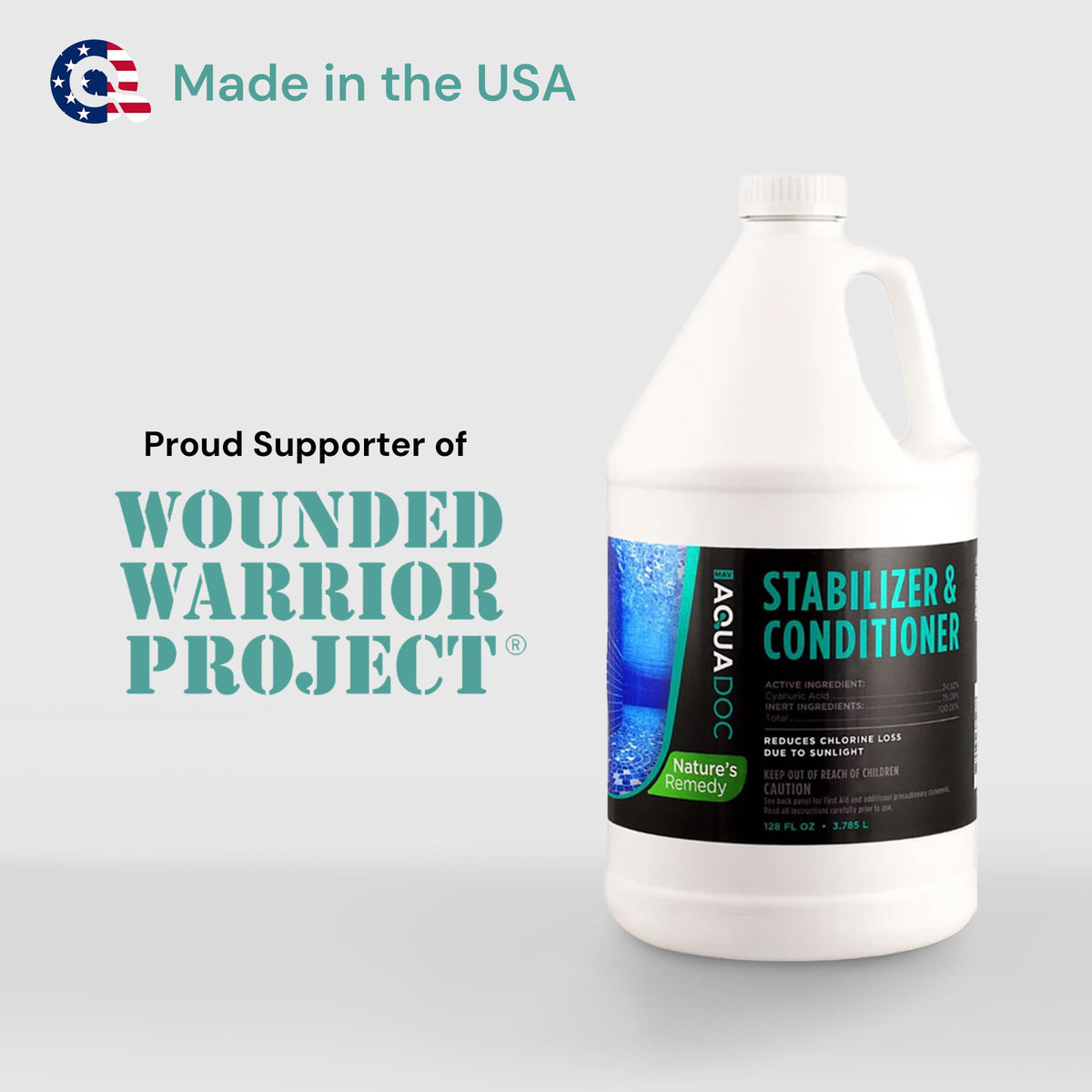 AquaDoc Pool Stabilizer and Conditioner with Liquid Cyanuric Acid - 128oz