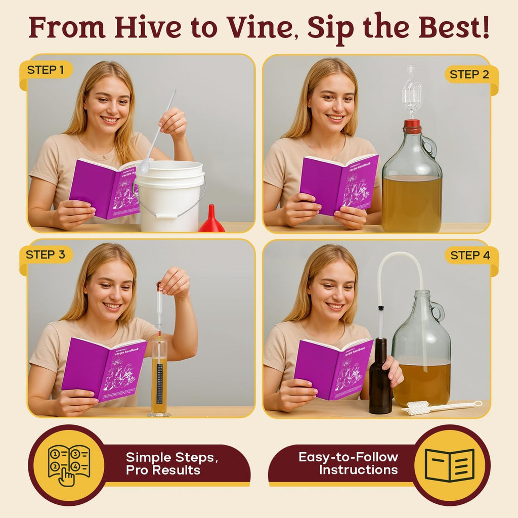 Wine Making Kit & Mead Making Kit | Complete Home Brewing Kit for Beginners & Experts - Includes Glass Carboy