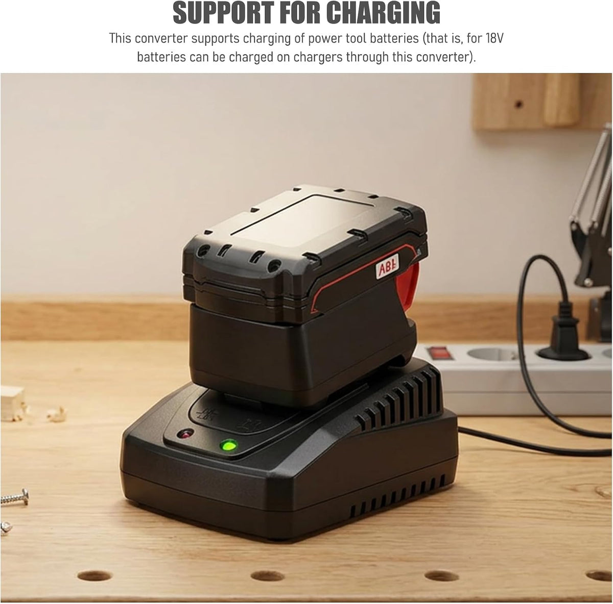 Power Tool Adapter for 18V Li Ion Battery Convert to Bosch with Charging