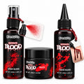 3Pcs Vampire Makeup Kit with Liquid, Paste & Spray Fake Blood