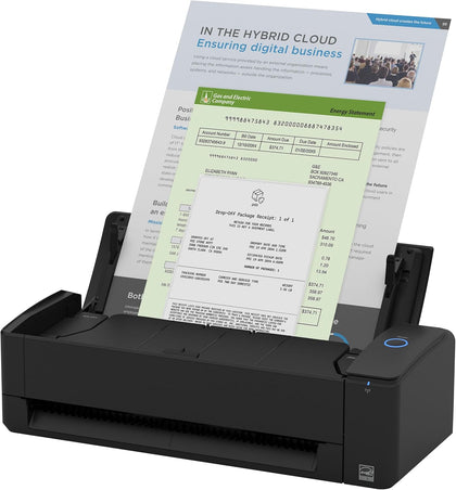 iX1300 Wireless or USB Double-Sided Color Document Scanner, Black | Compact | Photos & Receipts | Auto Document