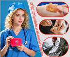 First Aid Kit 152 Piece Waterproof Hard Shell Portable Medical Kit, Red