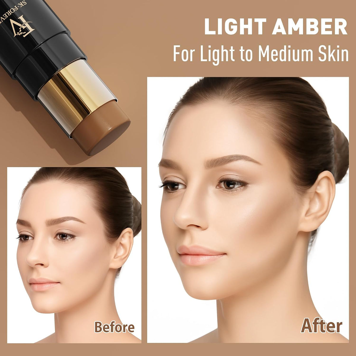 Contour Stick, Highly Pigmented & Blendable Cream Contour Bronzer Makeup, Long Lasting & Waterproof