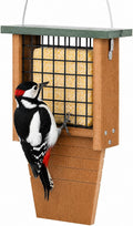 Recycled Plastic Suet Bird Feeder with Tail Prop for Woodpeckers