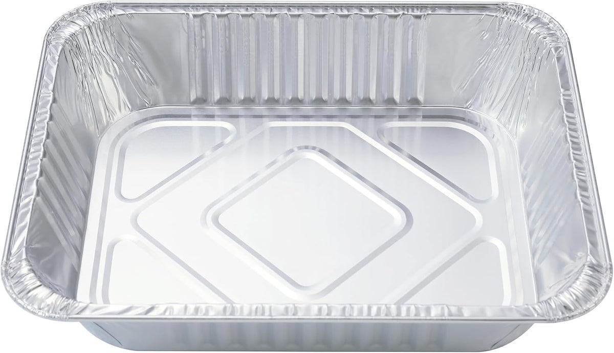 9x13 Aluminum Pans - (30Pack) Disposable Foil Pans, Half Size Deep Steam Table Pans Extra Thick for Baking, Cooking