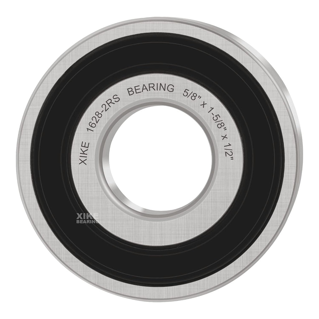 XIKE 4 Pcs 1628-2RS Bearings 5/8" x1-5/8 x1/2", Double Rubber Seals.