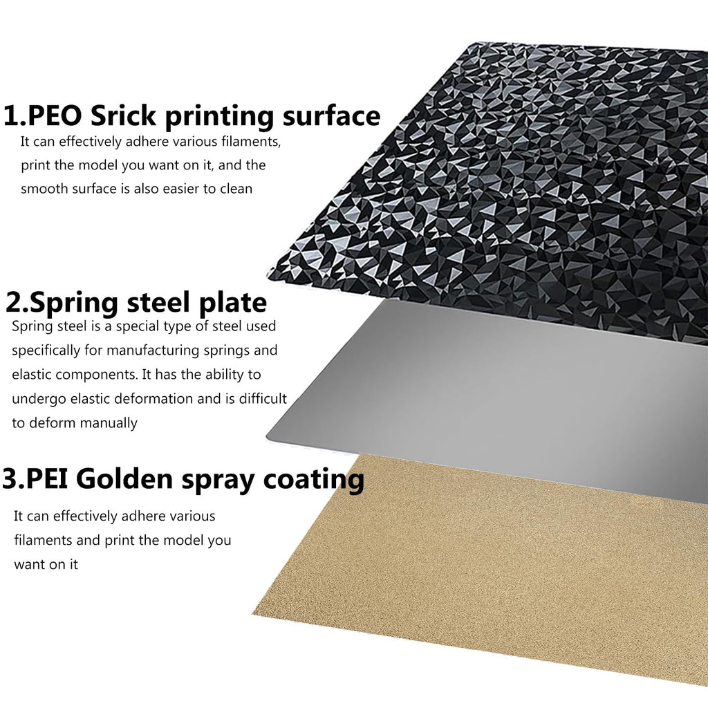 for CC2/Centauri Carbon Build Plate Smooth PEO Textured PEI Hotbed | For Elegoo CC2/Centauri Carbon/Centauri, 3D