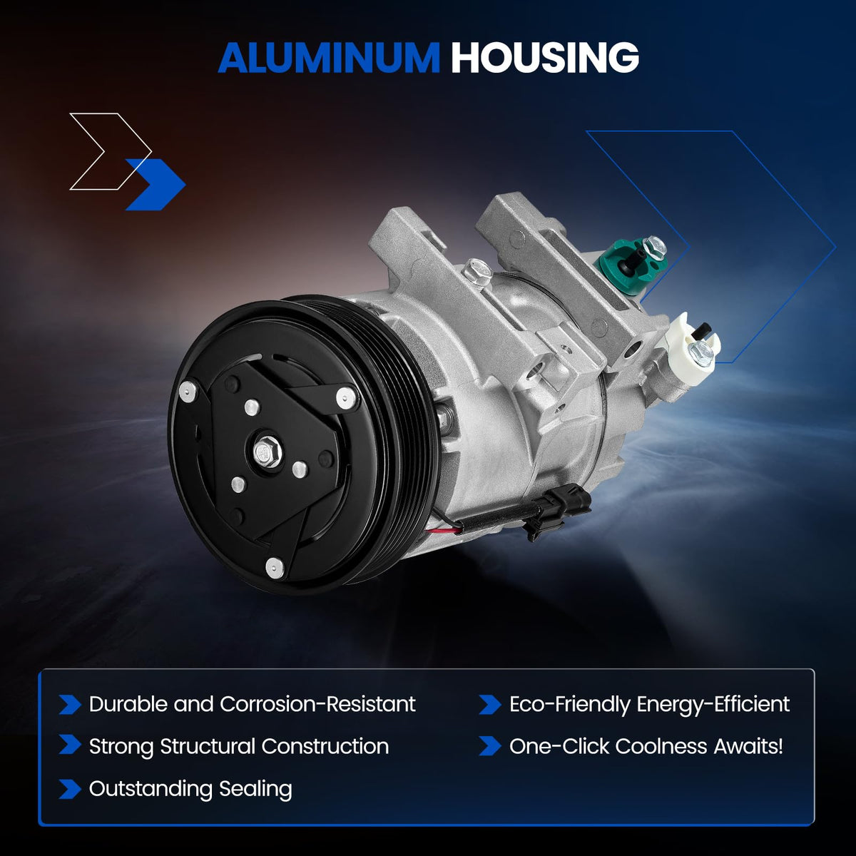 SYKRSS AC Compressor with Clutch Compatible with Nissan Altima 2013-2018