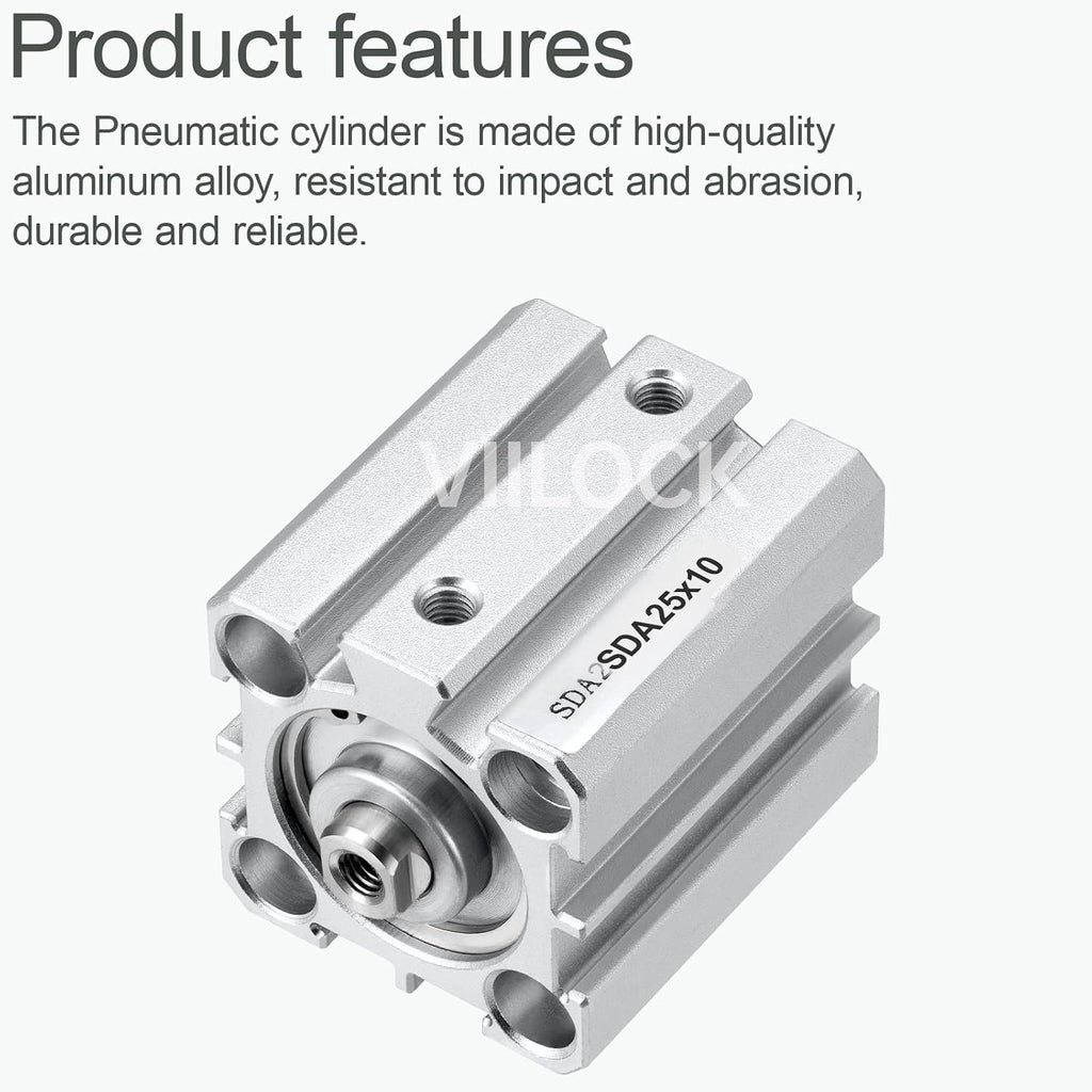 SDA25x25 Thin Air Cylinder 25mm Bore 25mm Stroke Double Acting