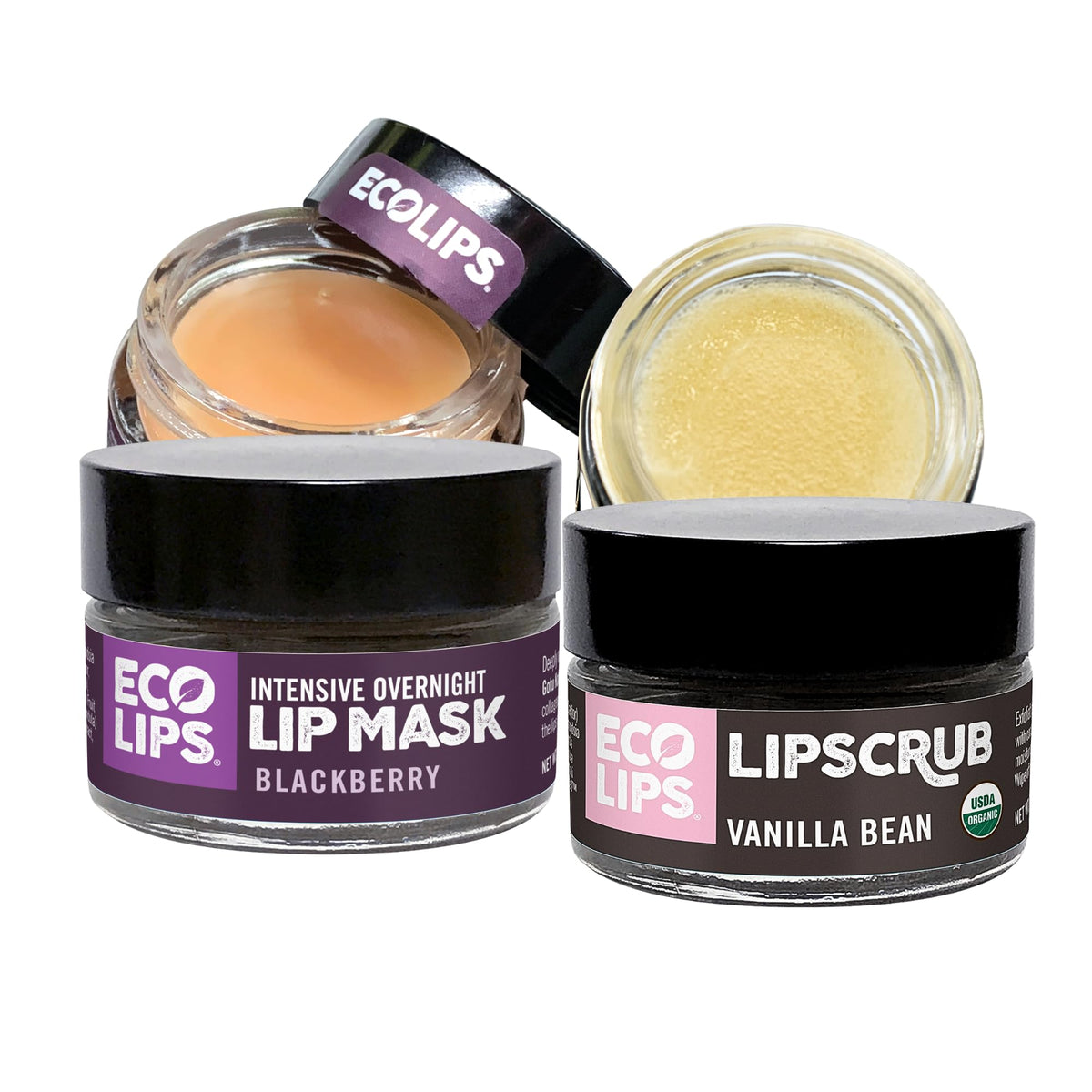 Vanilla Bean Sugar Lip Scrub + Intensive Overnight Lip Mask, 2pk
