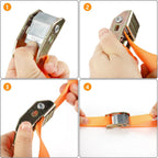 4 Pack Tie-Down Cam Straps, 1"x 20' Polyester Cambuckle Tie Down Strap Pull Ratchet Strap, 1000lbs Capacity Cargo