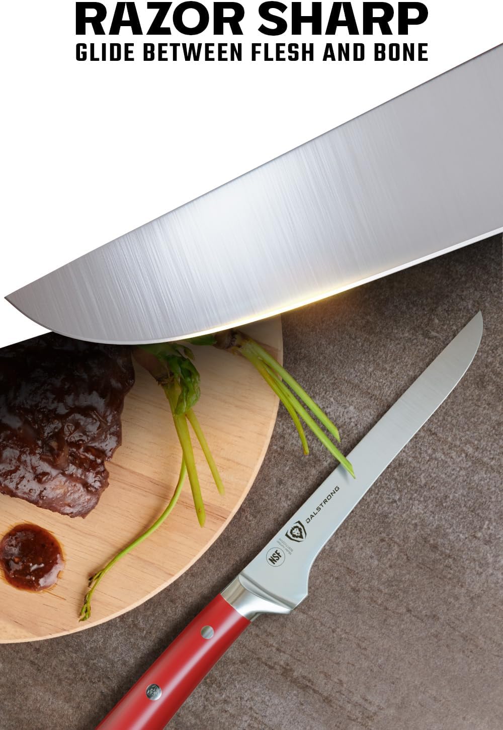 6" Boning Knife - Crimson Red Handle