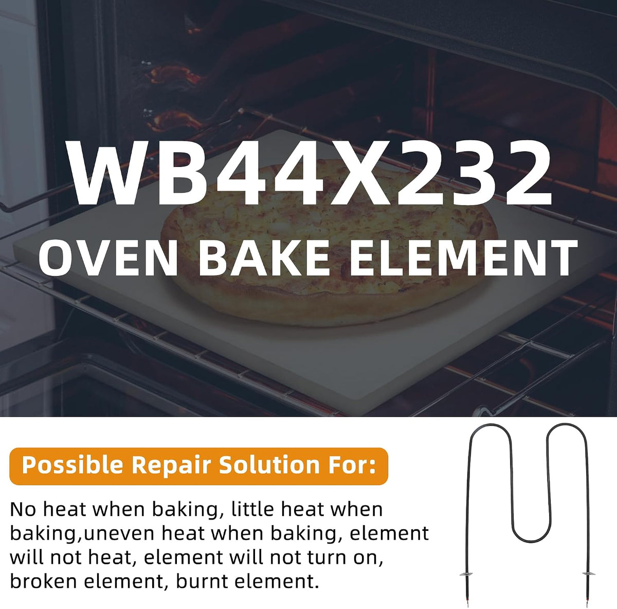 WB44X232 Oven Bake Element Fit for G.E Hot.Point Ken.more Oven