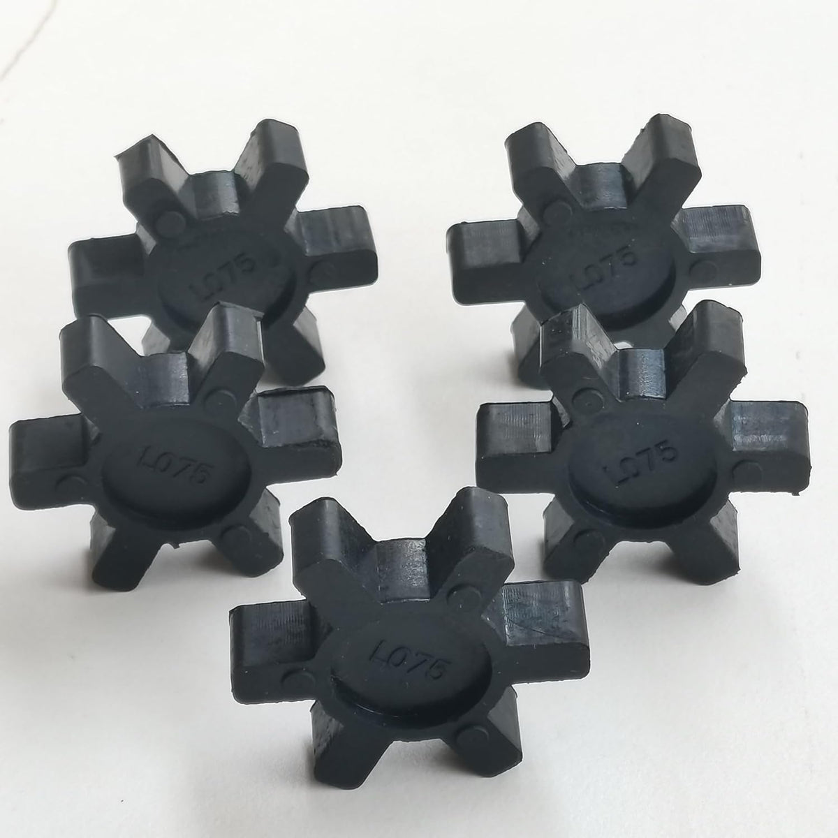 (5 Pack) L075 Flexible Rubber Spider Couplings Solid Spider Center Inserts