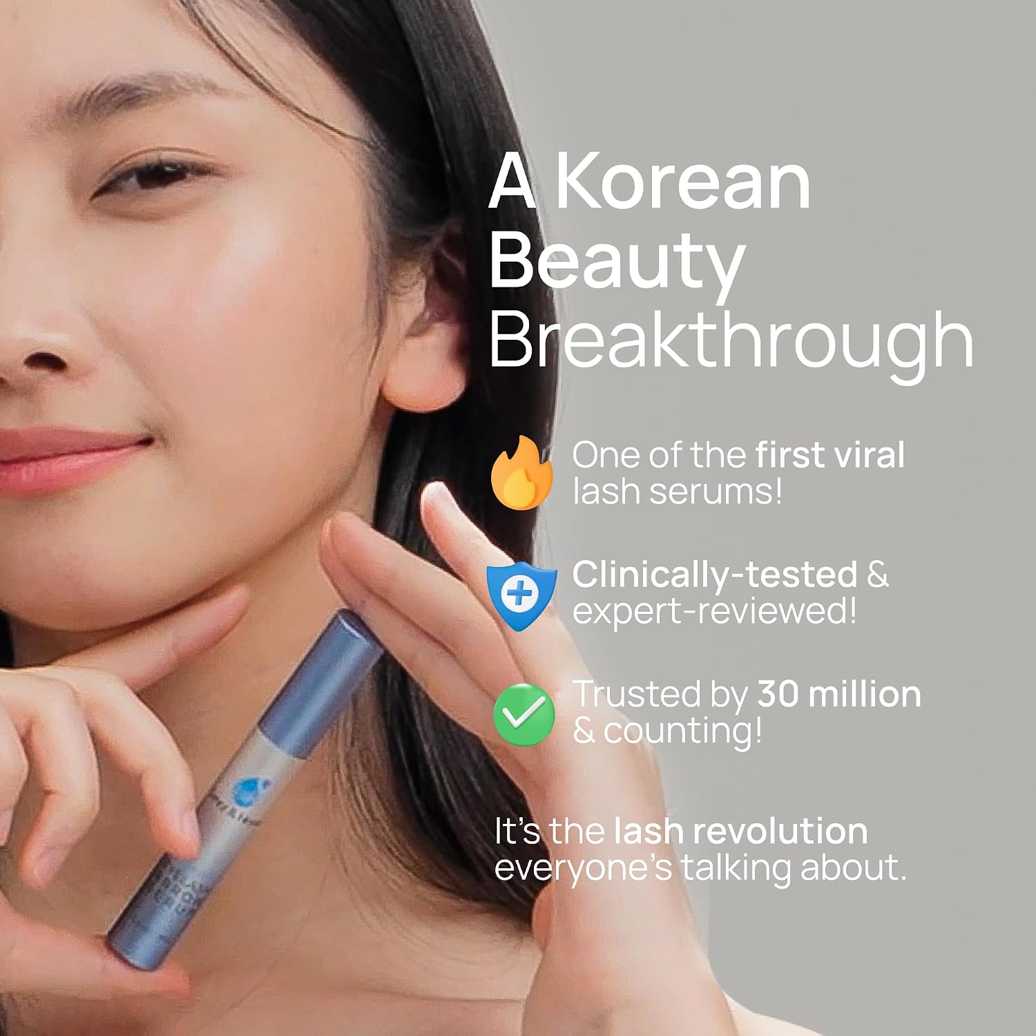 Advanced Eyelash Serum for Thicker, Longer Eyelashes and Eyebrows - Grow Luscious Lashes with Brow Enhancer (3mL)