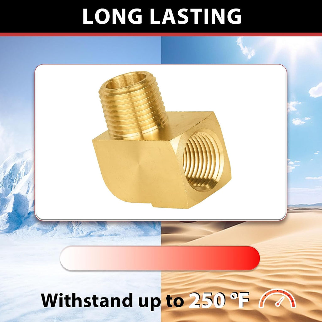 2Pcs EFIELD 1/2"Extruded 90 Degree Brass Barstock Street Elbow(NPT129-2)