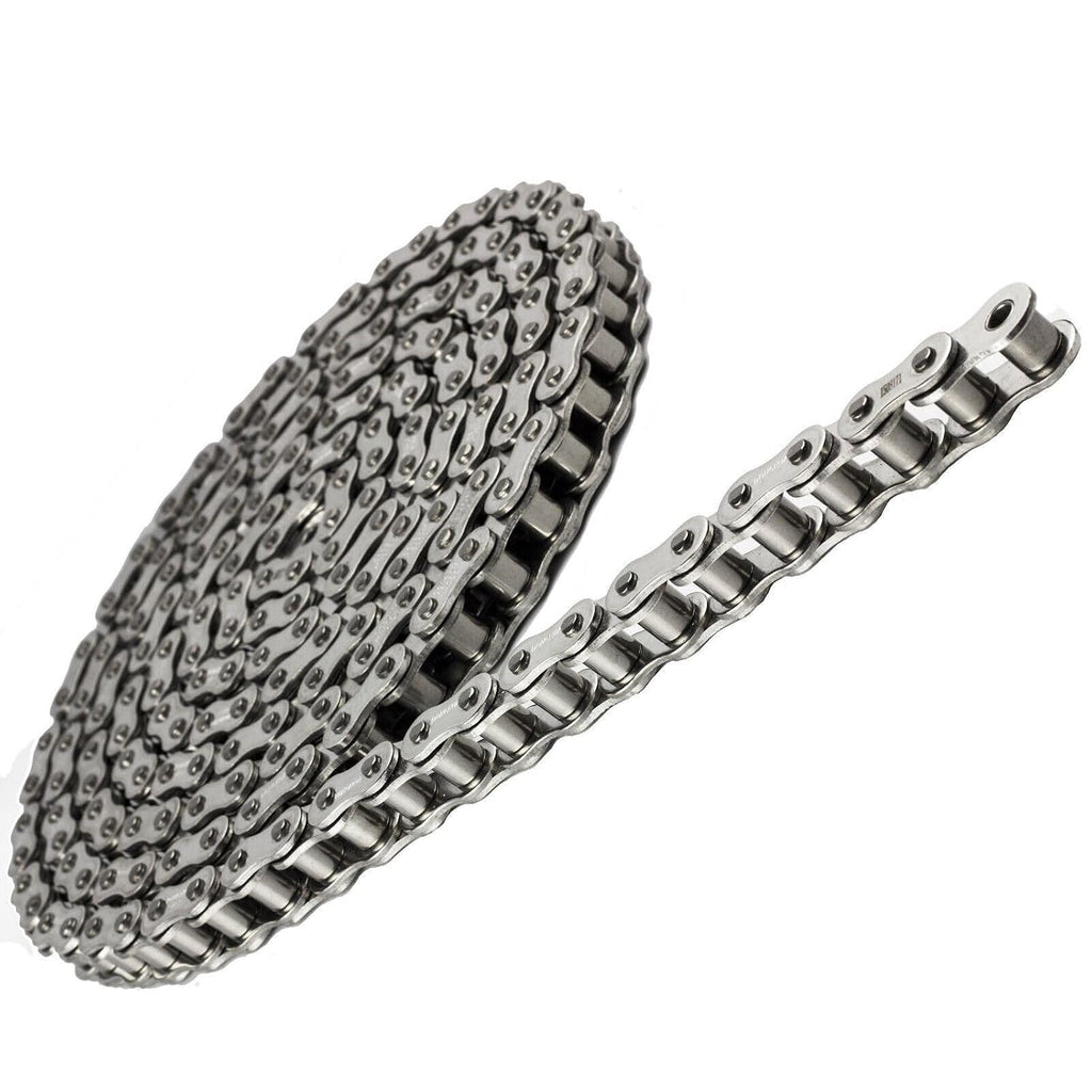 Jeremywell 80SS Stainless Steel Roller Chain 10 Feet with 1 Connecting Link