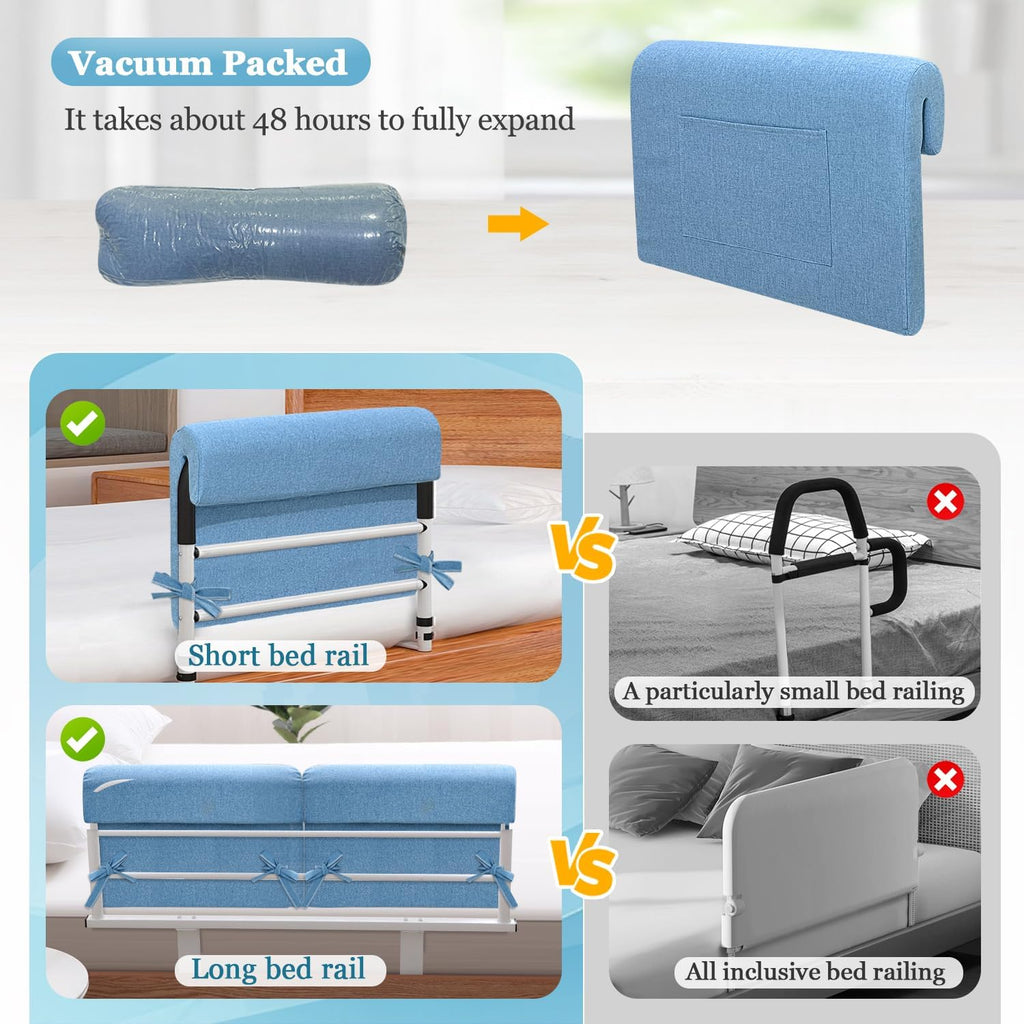 Hospital Bed Rail Covers Padded Foam Bed Rail Bumper Padding Elderly Adults Bedside Fall Protector Pads Seniors
