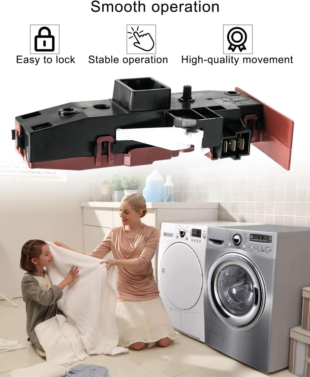 Washer Door Lock Switch Assembly Fit for GE Hotpoint Bosch Washing Machine