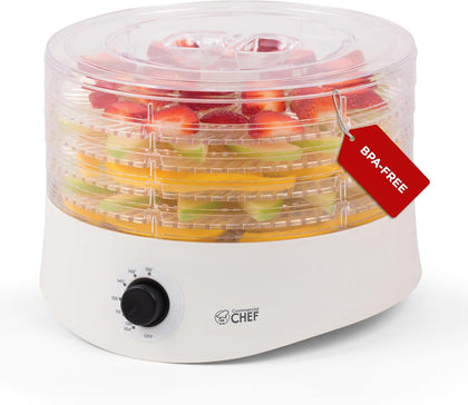 Food Dehydrator, Five 9.25” BPA-Free Trays, CCD100W6, White