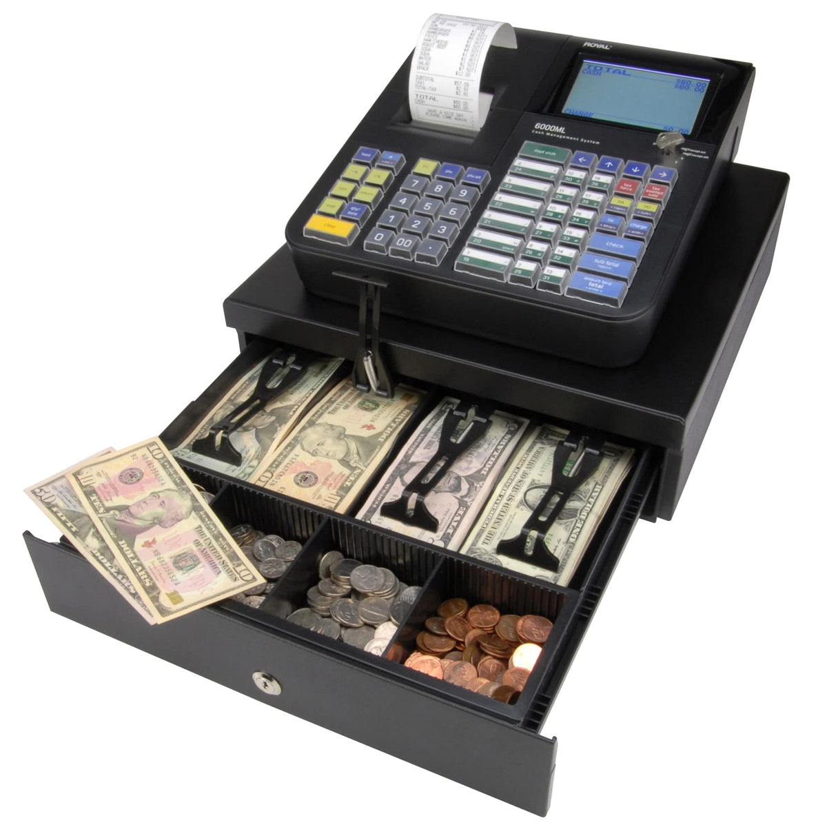 6000ML Cash Register, Black