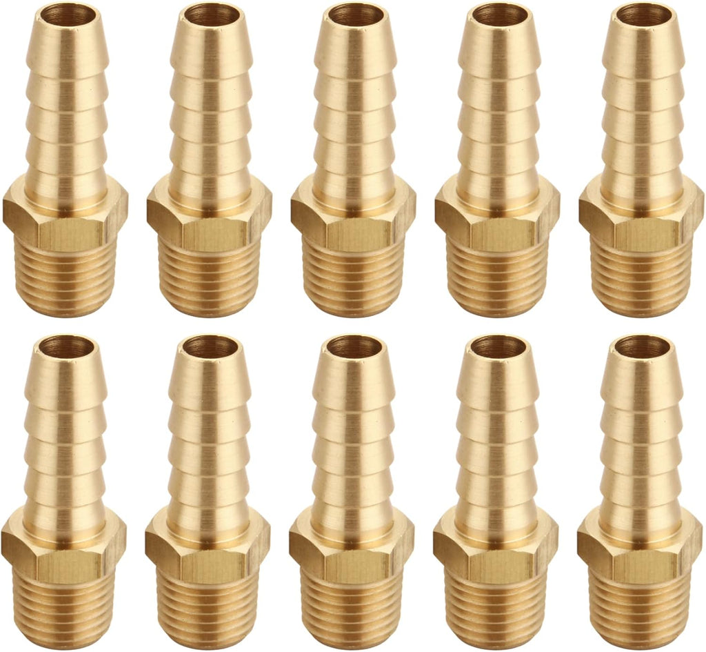 3/8 Inch Hose Barb to 1/4 Inch NPT Male Thread
