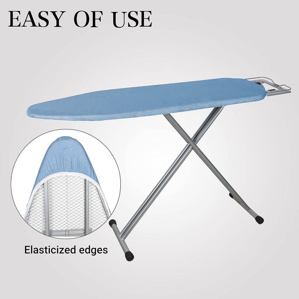 Ironing Board Cover and Pad | 100% Cotton Cover with Padding Standard Size with Aluminum Coating | Heat-Reflective