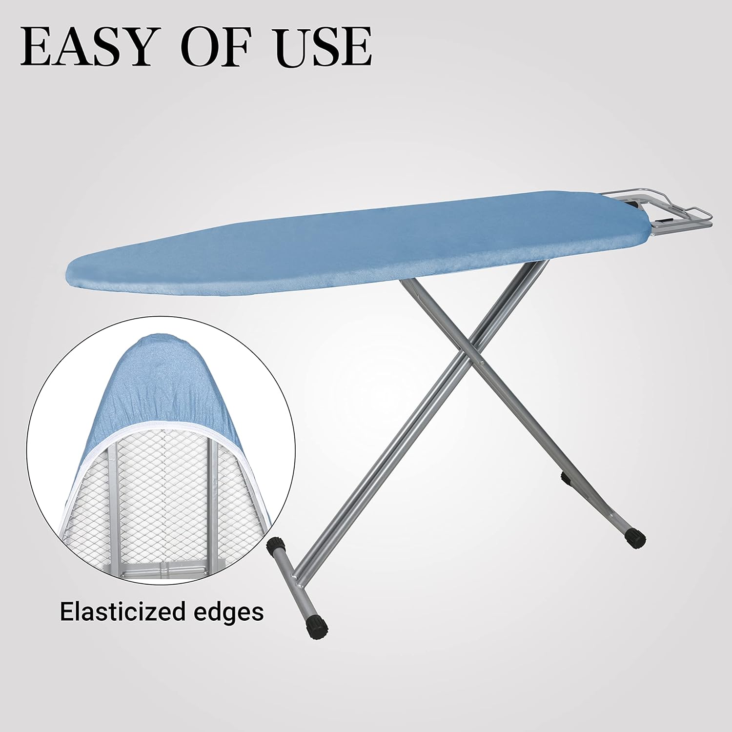 Ironing Board Cover and Pad | 100% Cotton Cover with Padding Standard Size with Aluminum Coating | Heat-Reflective