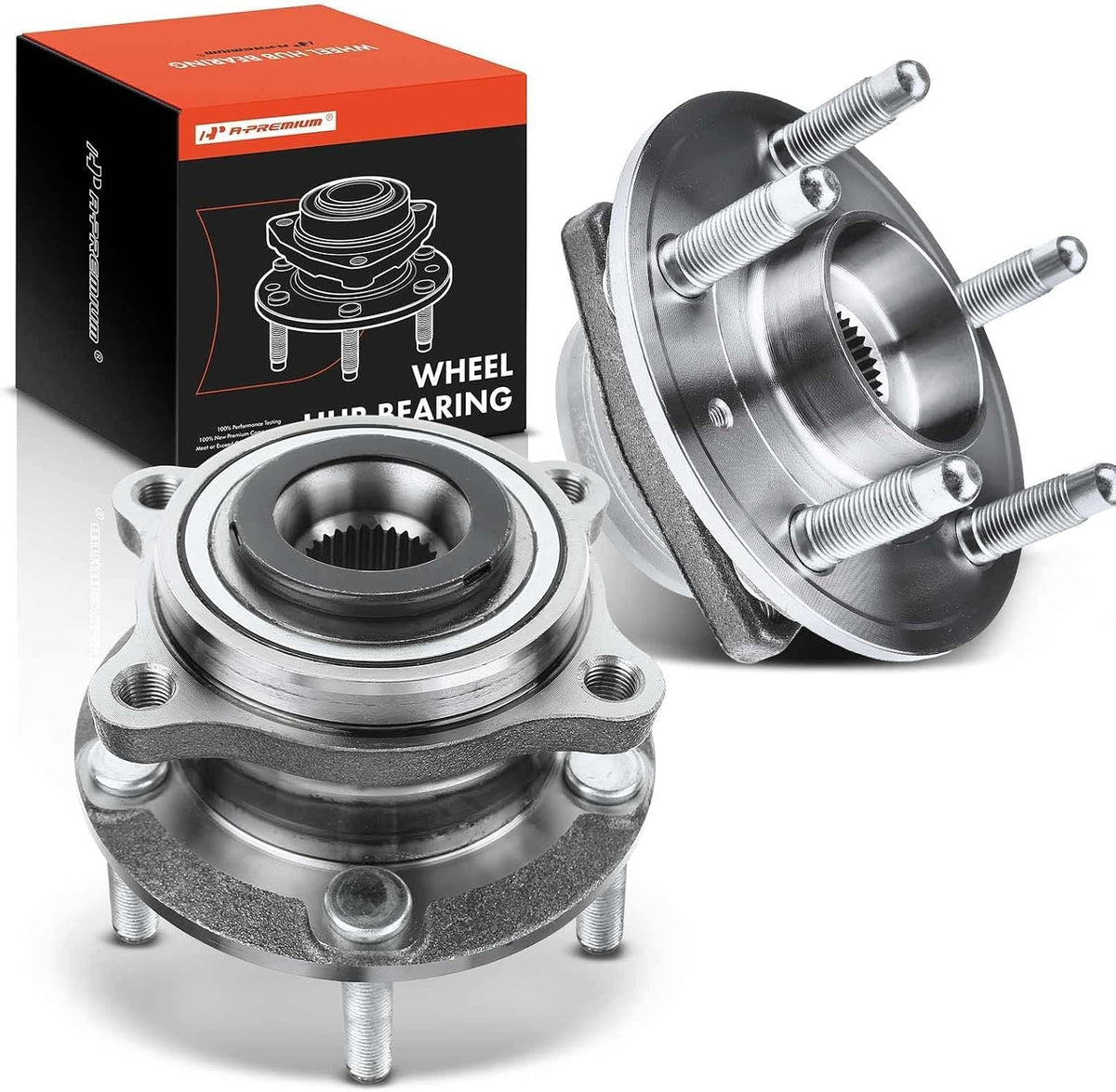 A-Premium 2 x Front Wheel Bearing and Hub Assembly with 5-Lug