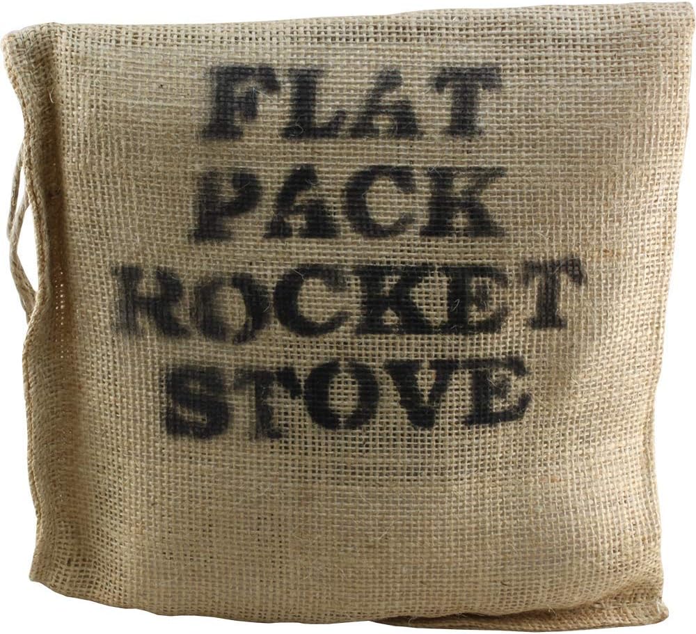 Flat Pack Mini Rocket Stove Portable Camping Stove Lightweight Wood Burning Survival Stove for Camping Hiking