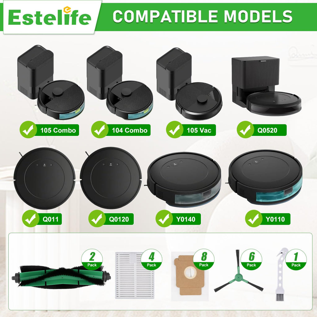 Y0140 Replacement Parts Accessories for iRobot Roomba 104/105 Combo