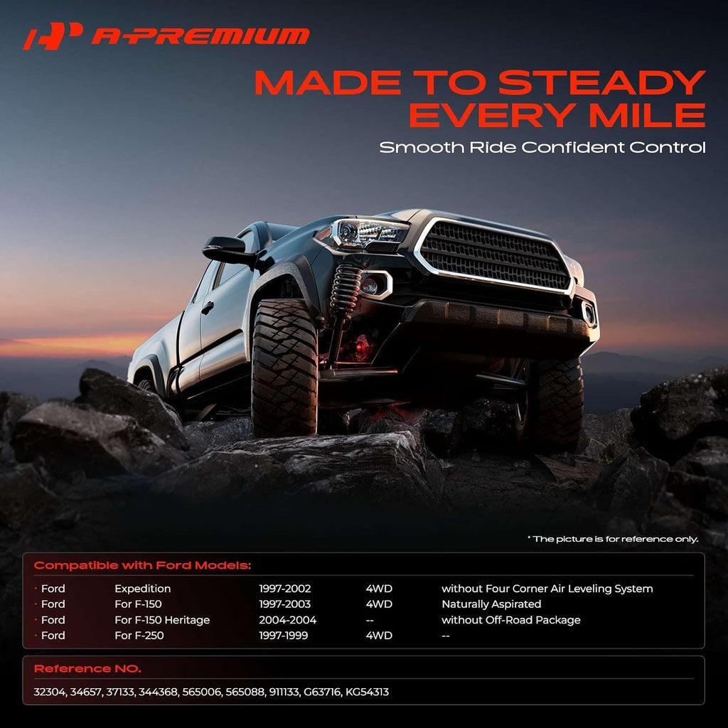 A-Premium Front Shock Absorbers, Set of 2 - Compatible with Ford