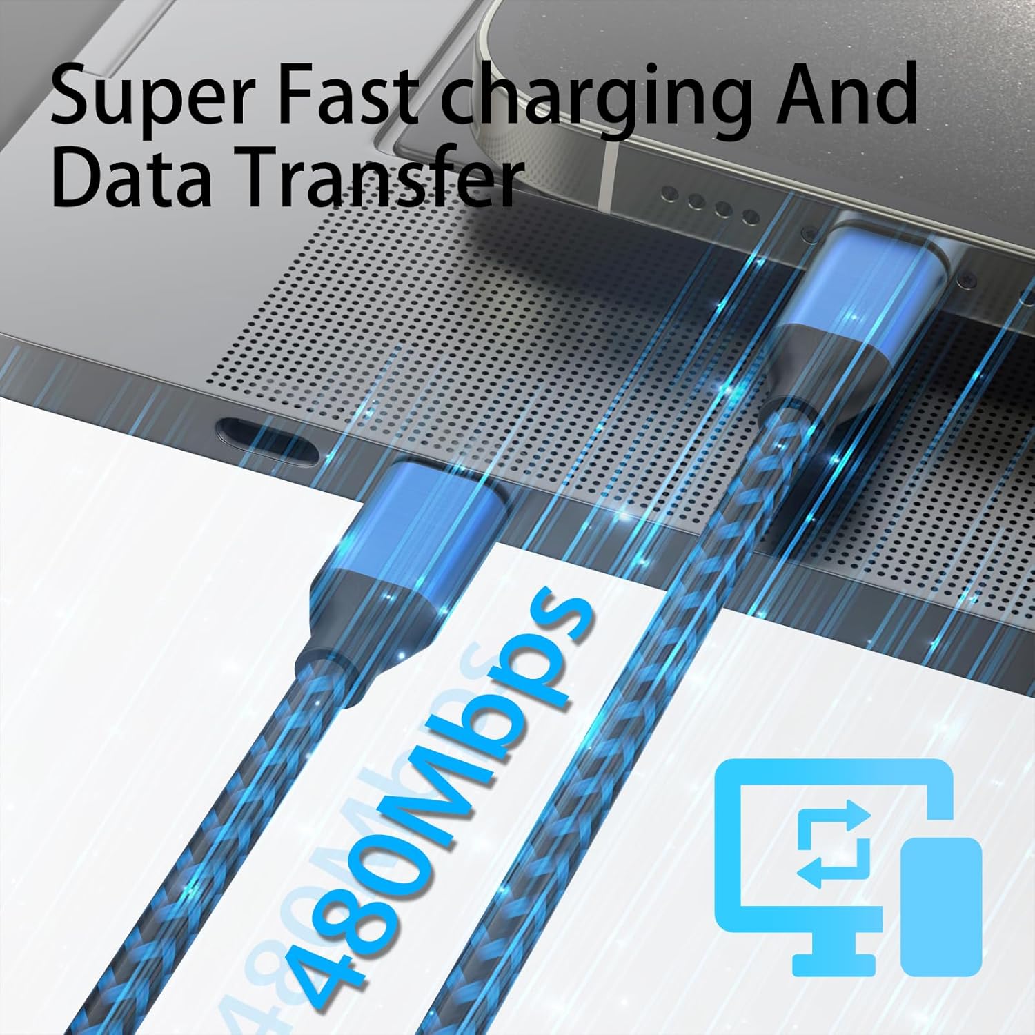 USB C to USB C Cable Nylon Braided 60W 3/3/6/6/10 FT USB Type C Fast Charging Cable for iPhone 17/17 Pro