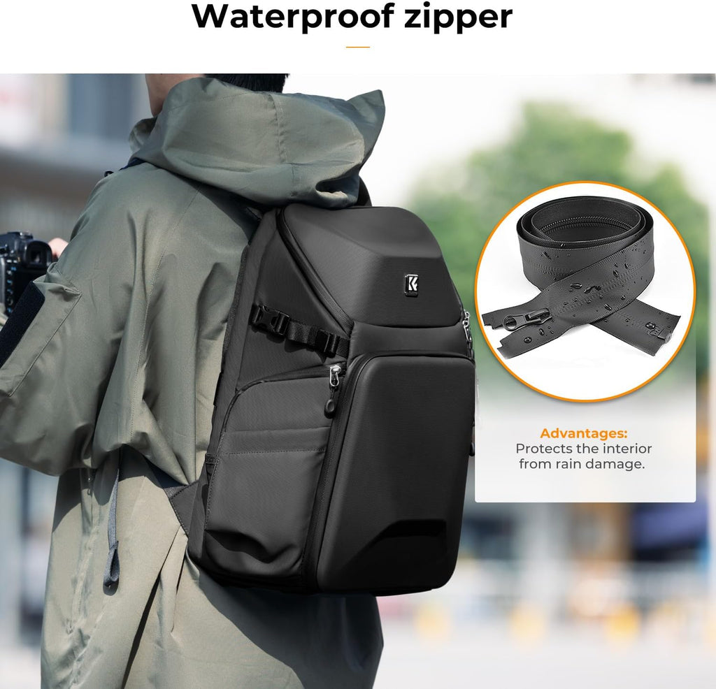 Camera Backpack Hard Shell 20L Photography Camera Bag | Hardshell Case, Tripod Holder, Laptop Compartment, B09