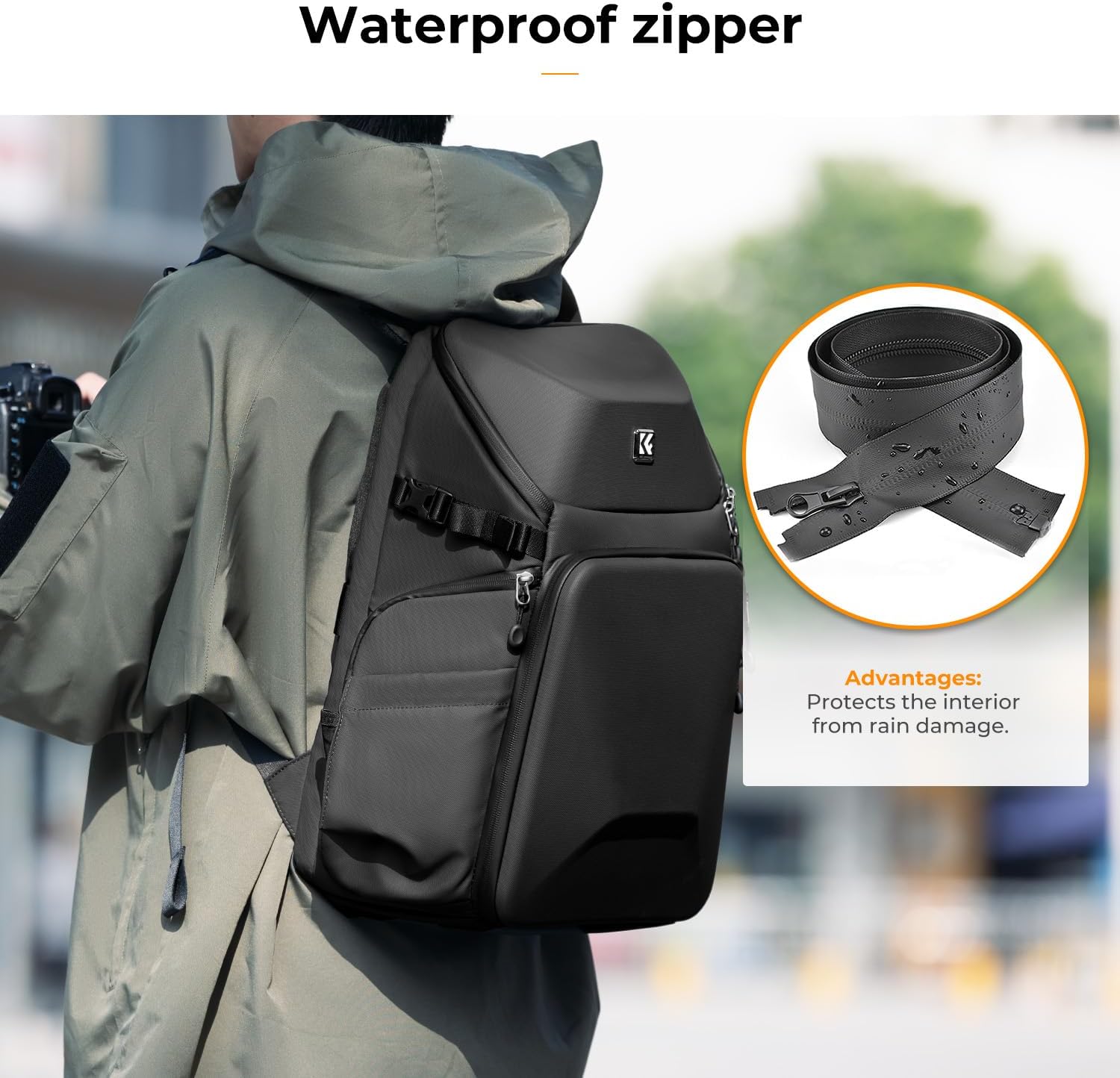 Camera Backpack Hard Shell 20L Photography Camera Bag | Hardshell Case, Tripod Holder, Laptop Compartment, B09