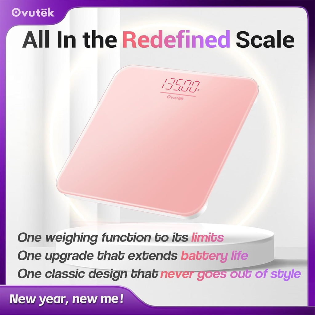 Bathroom Scale for Body Weight, Highly Accurate Digital Weighing Machine for People, Upgraded Batteries Included