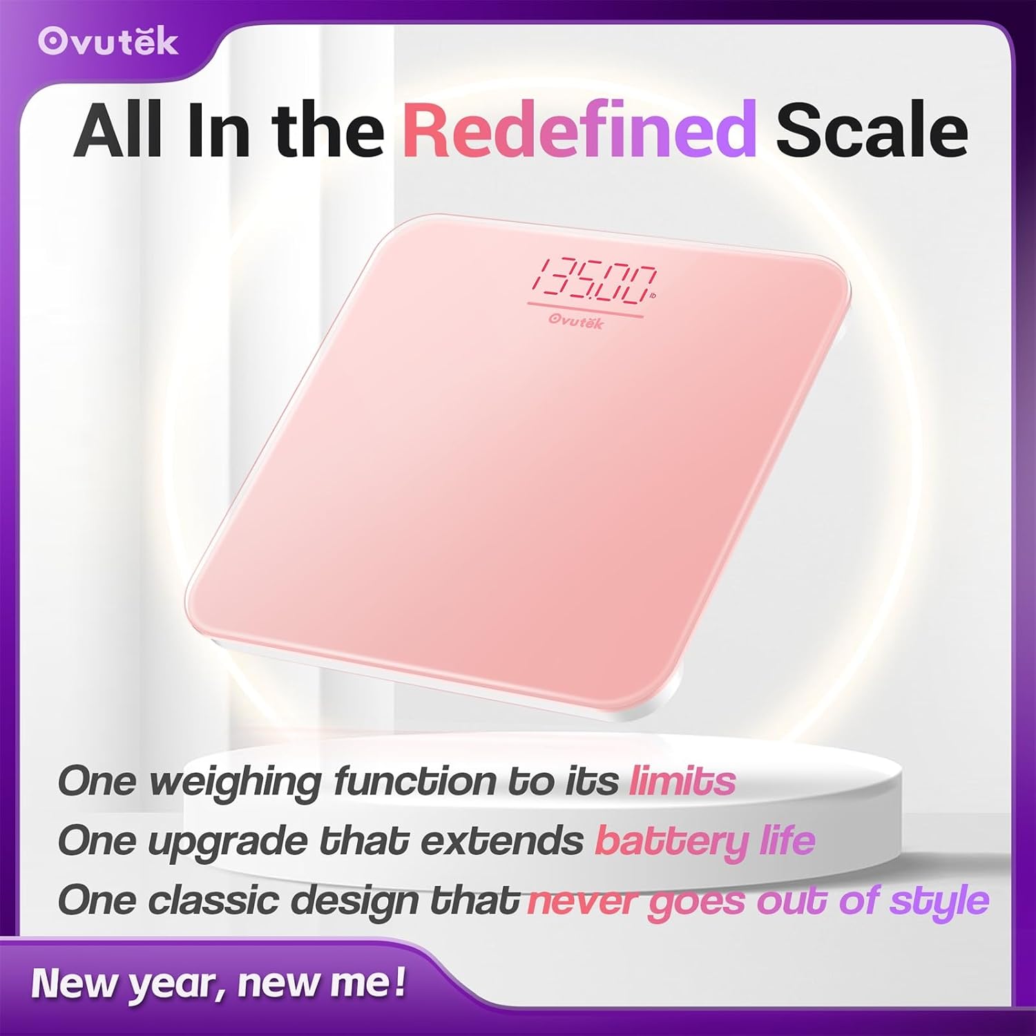 Bathroom Scale for Body Weight, Highly Accurate Digital Weighing Machine for People, Upgraded Batteries Included